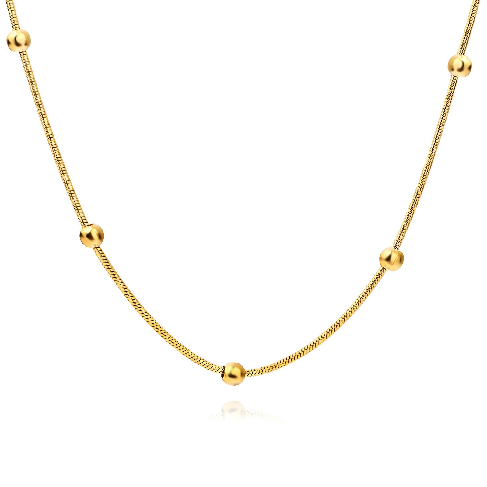 18K Gold Ball Necklace in Gold