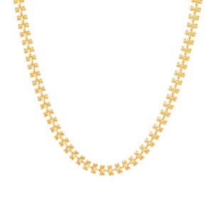Double Heart Necklace in Gold